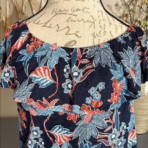 J. Jill Navy Floral Top